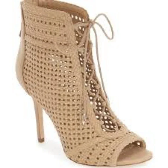 Sam Edelman Abbie style lace up peep toe bootie - Picture 1 of 7